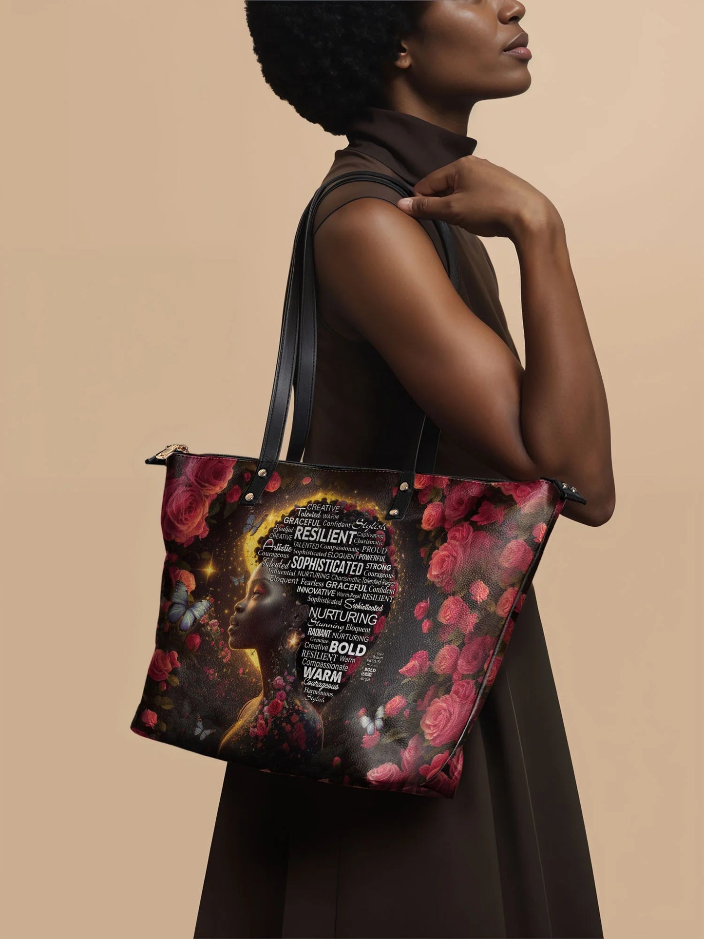 Afroyla "Aurenna" Leather Tote Bag