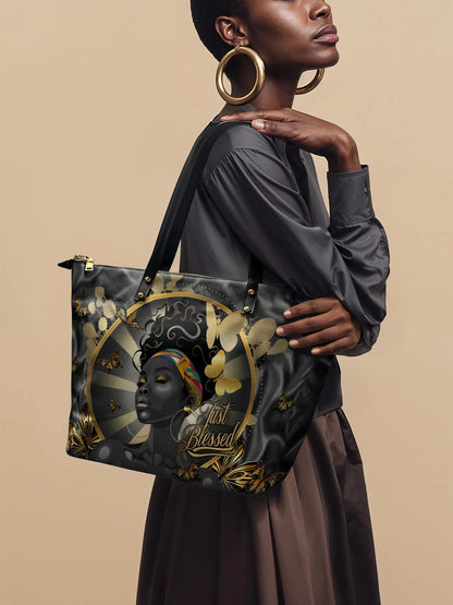 Afroyla "Barakaya" Leather Tote Bag