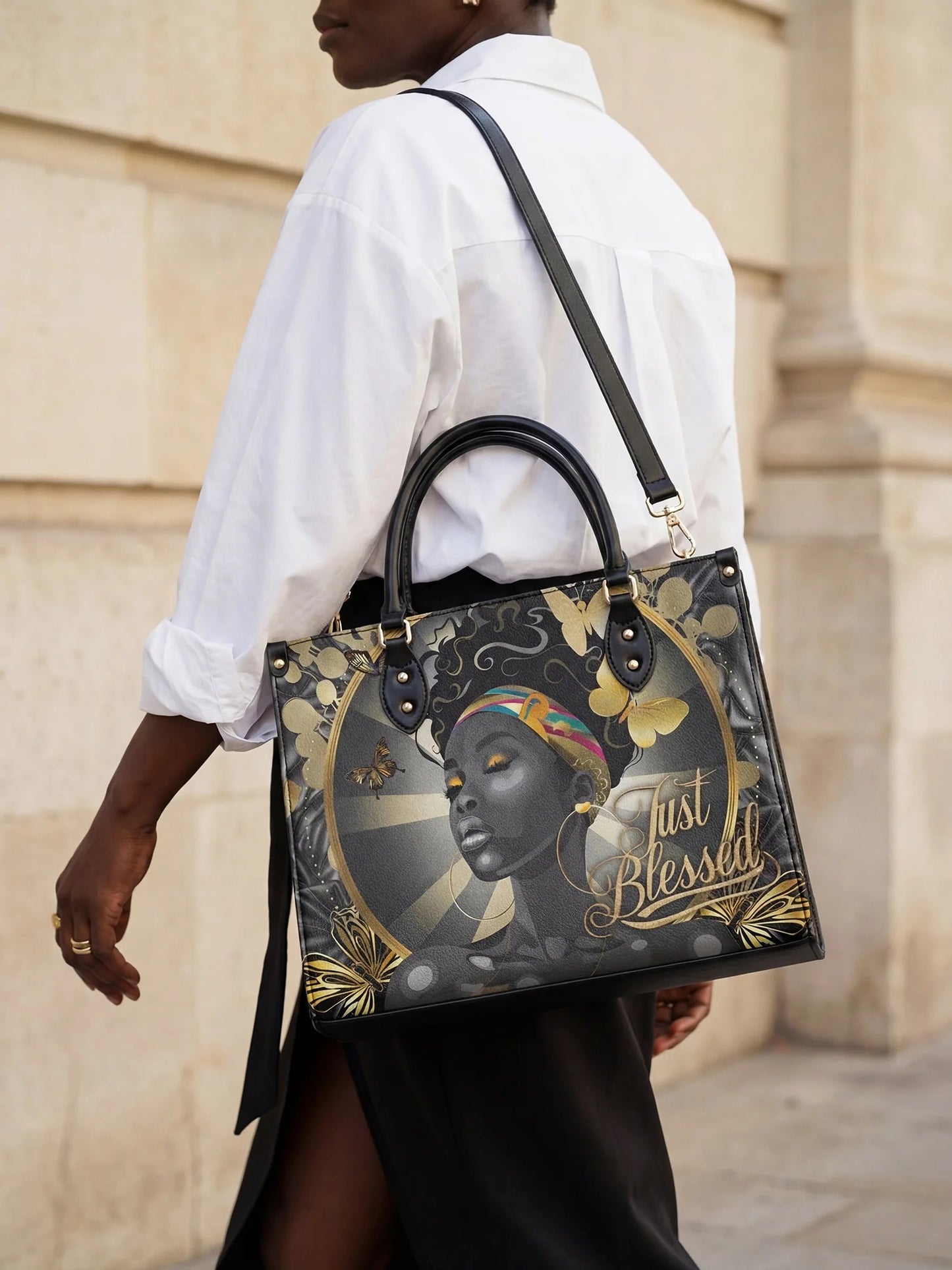 Afroyla "Barakaya" Leather Handbag