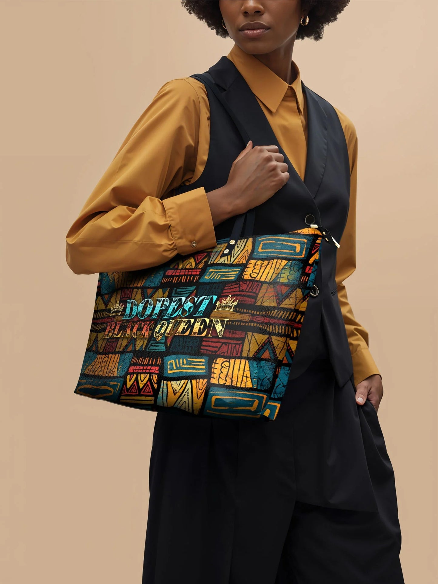 Afroyla "Dopeya" Leather Tote Bag