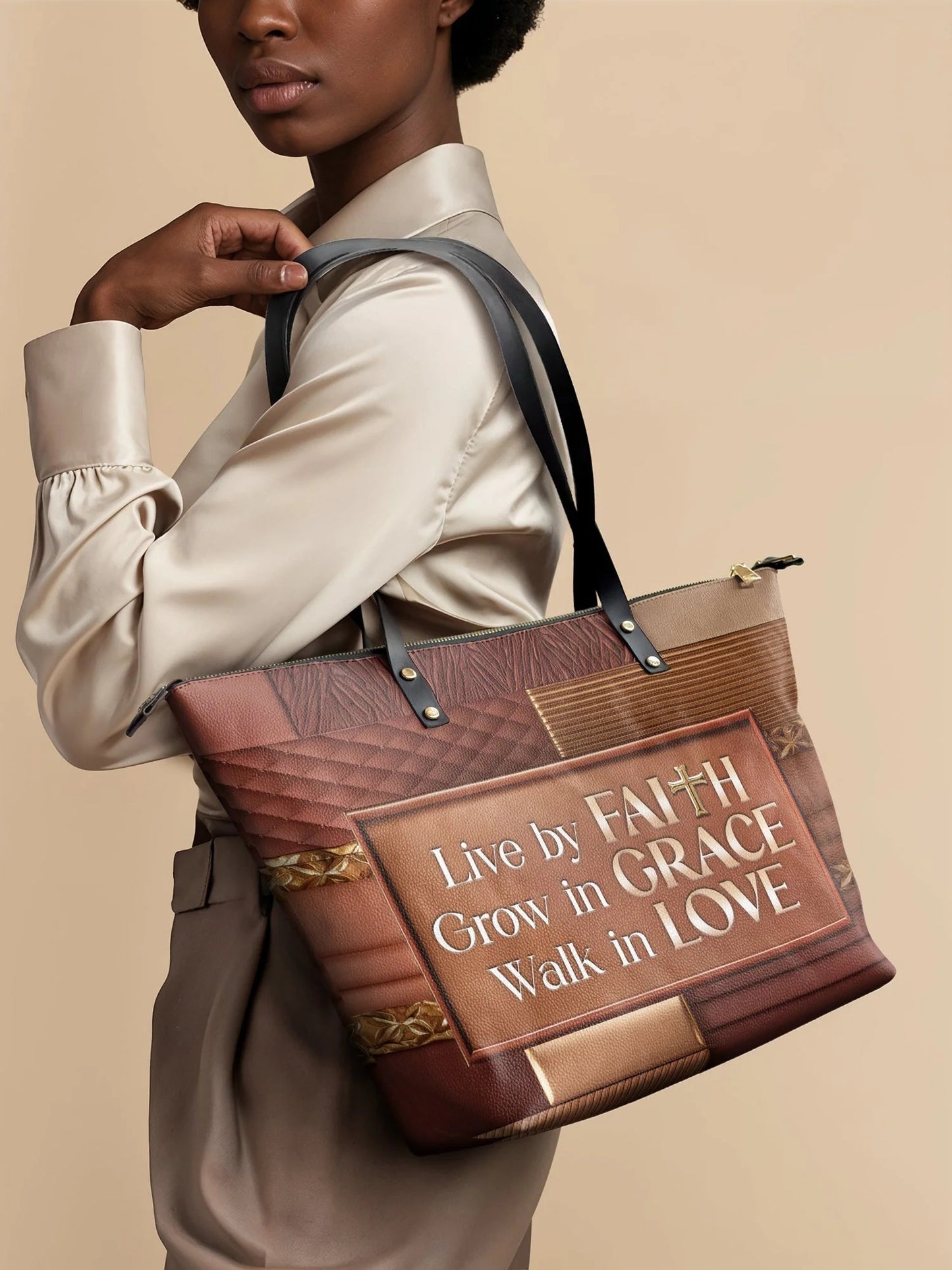 Afroyla "Eliora" Leather Tote Bag