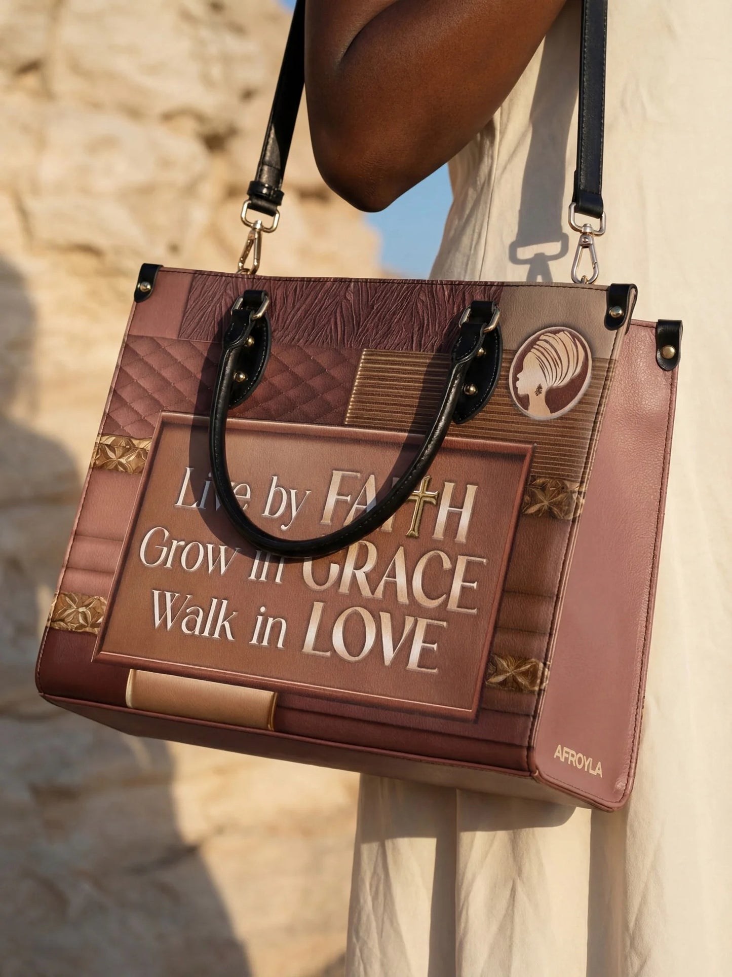 Afroyla "Eliora" Leather Handbag