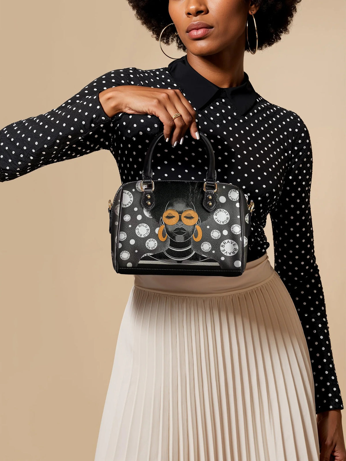 Afroyla "Fahari" Monochrome Mini Satchel