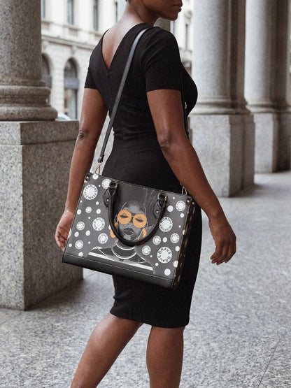 Afroyla "Fahari" Monochrome Leather Handbag