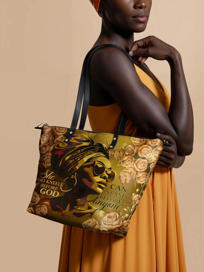 Afroyla "Godfidence" Leather Tote Bag