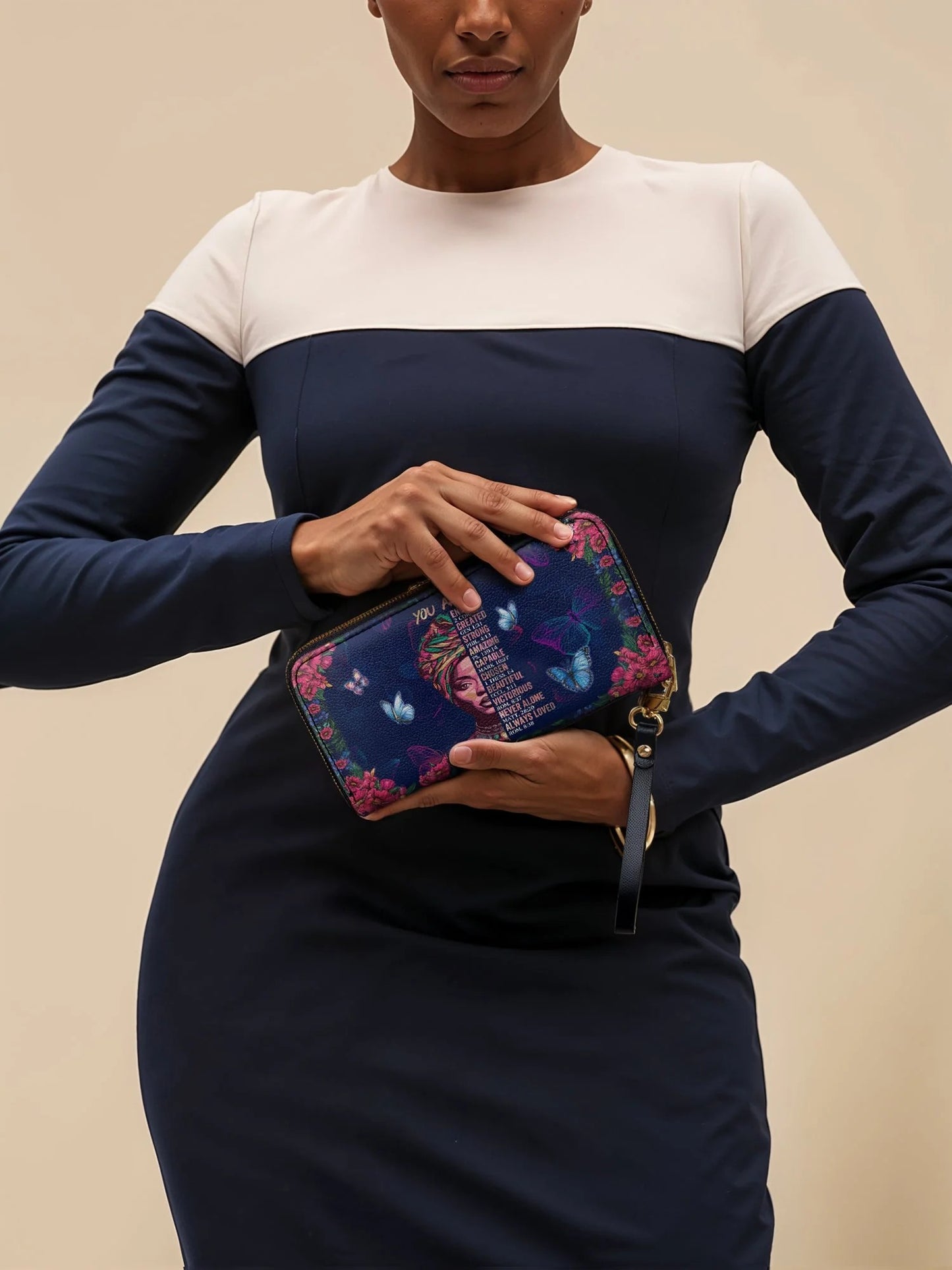 Afroyla "Imani" Blue Orchid Wallet
