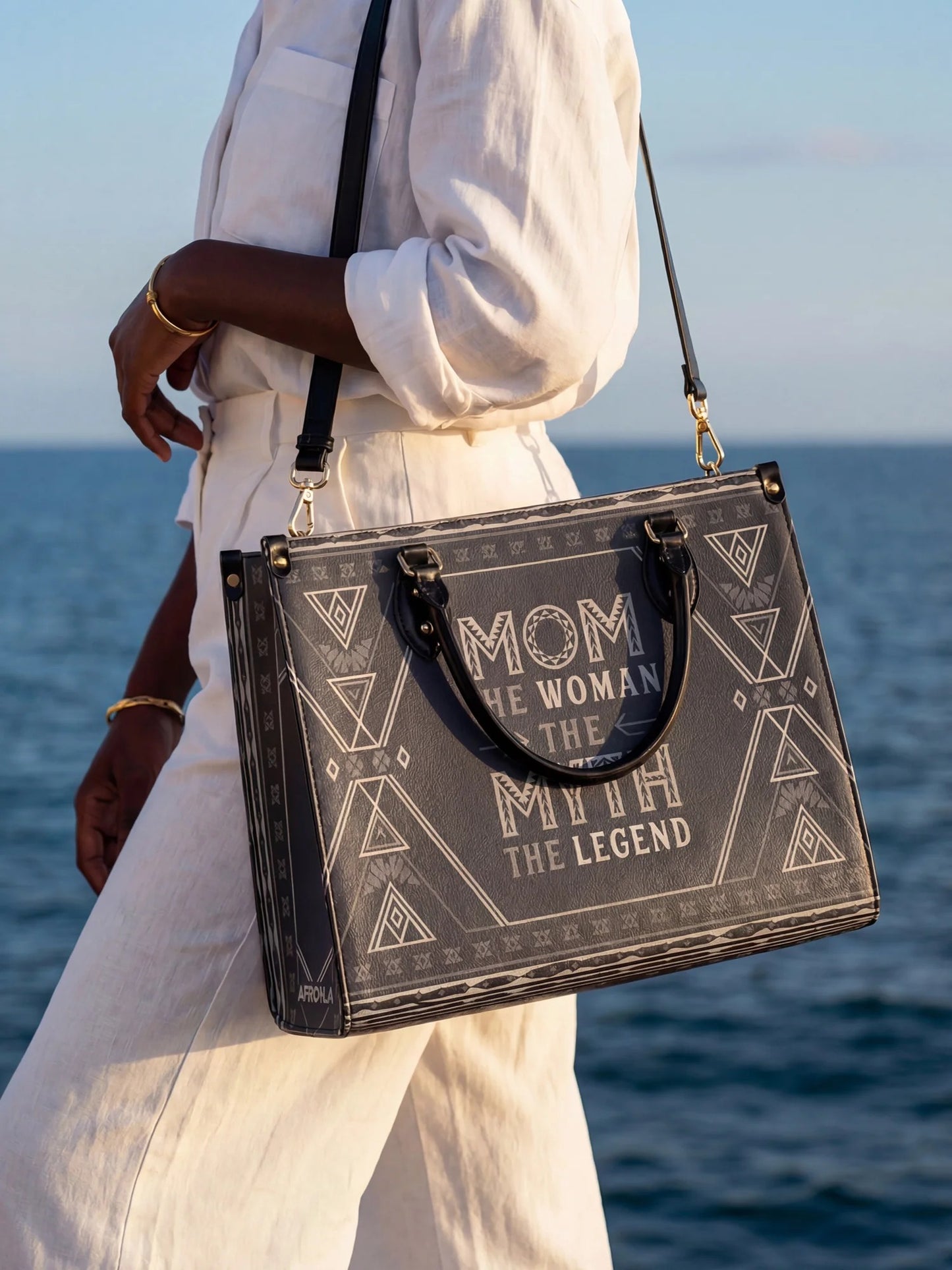 Afroyla "Mamalore" Leather Handbag
