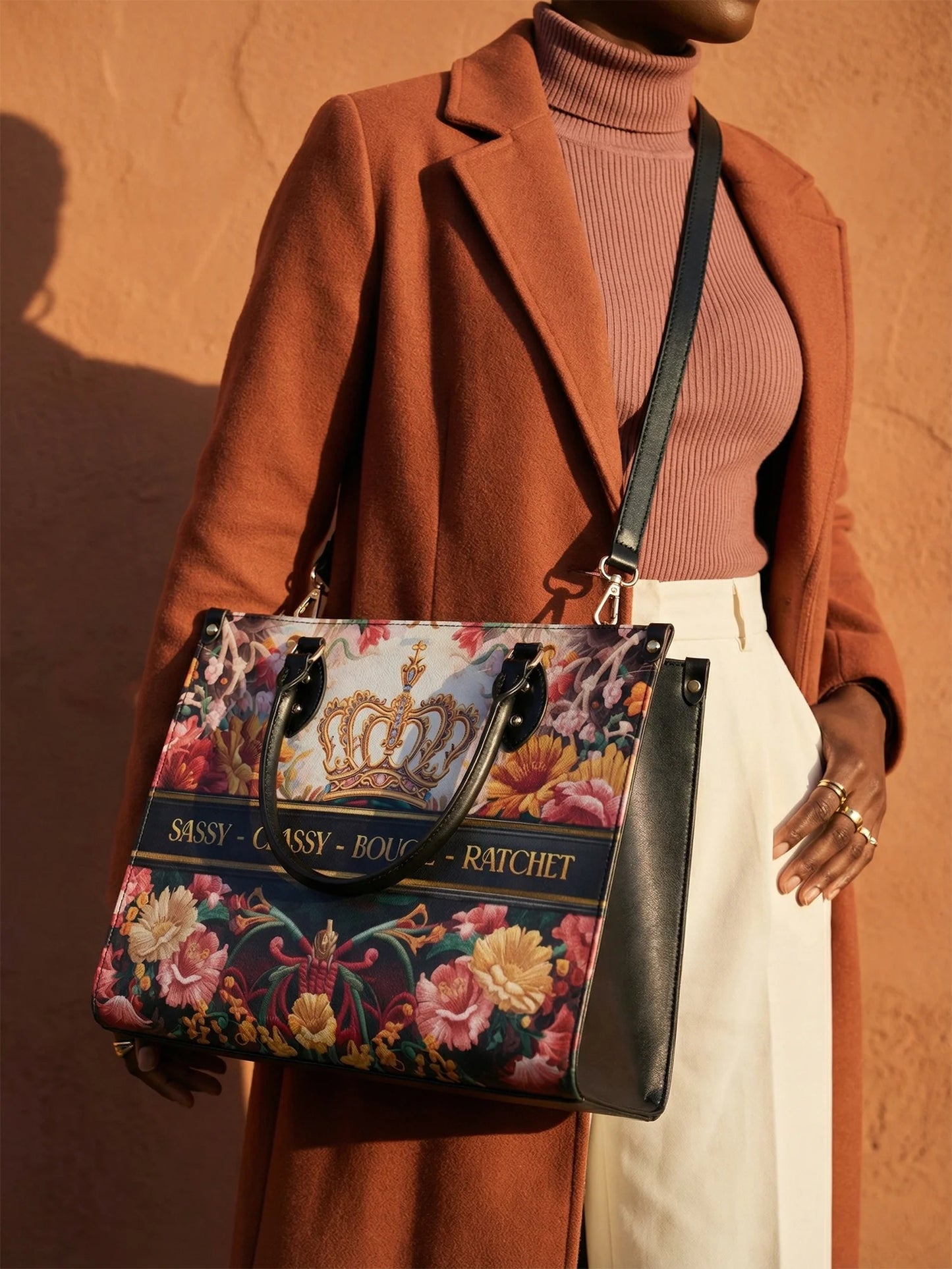 Afroyla "Naija Royale" Leather Handbag