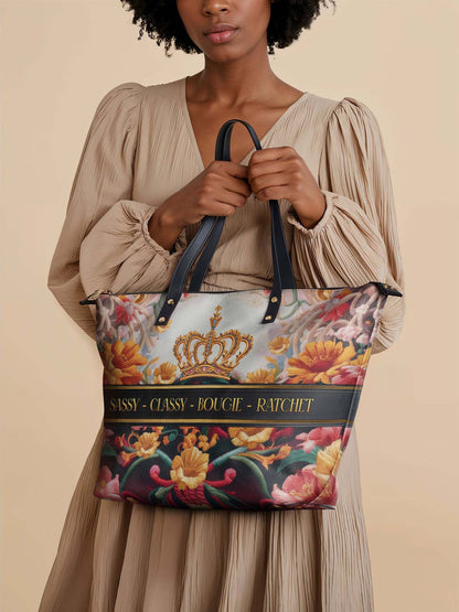 Afroyla "Naija Royale" Leather Tote Bag