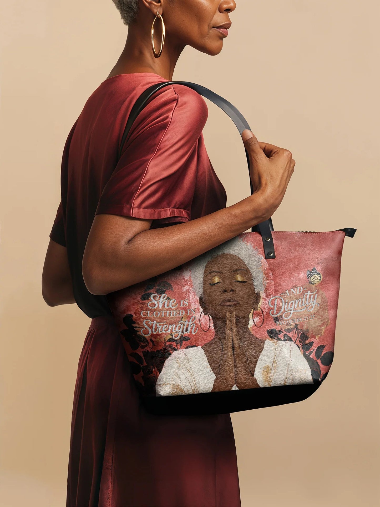 Afroyla "Namisa" Leather Tote Bag