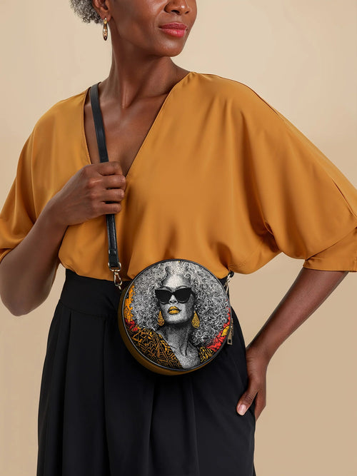 Afroyla "Nandeka" Circle Crossbody Bag