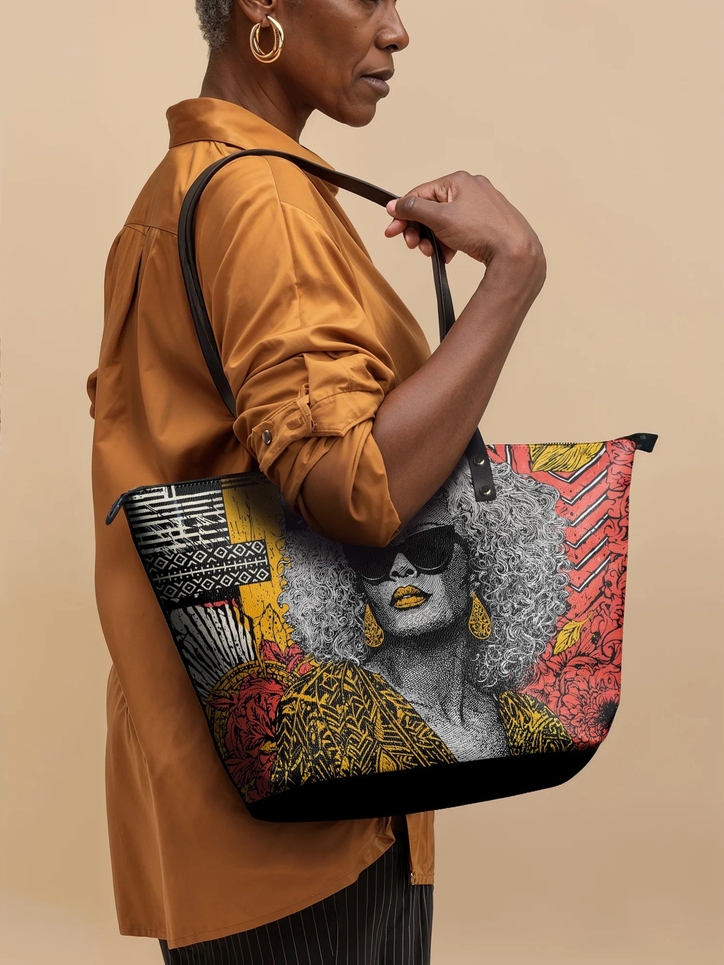 Afroyla "Nandeka" Leather Tote Bag