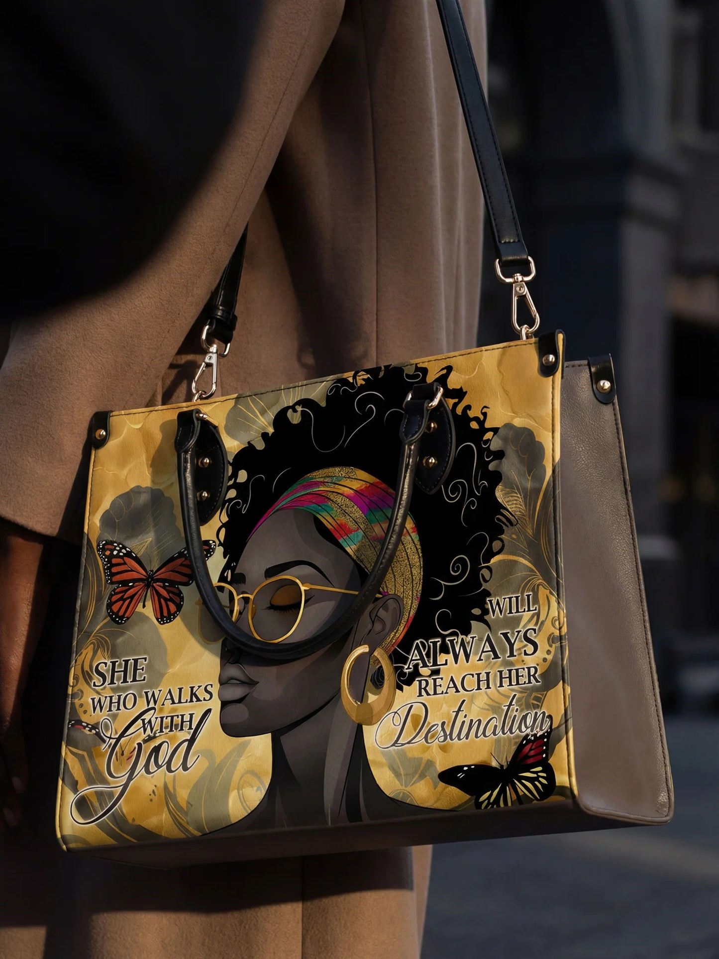 Afroyla "Njia" Leather Handbag