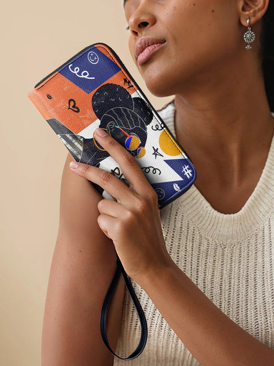 Afroyla "Sanaa" Salt Pop Wallet