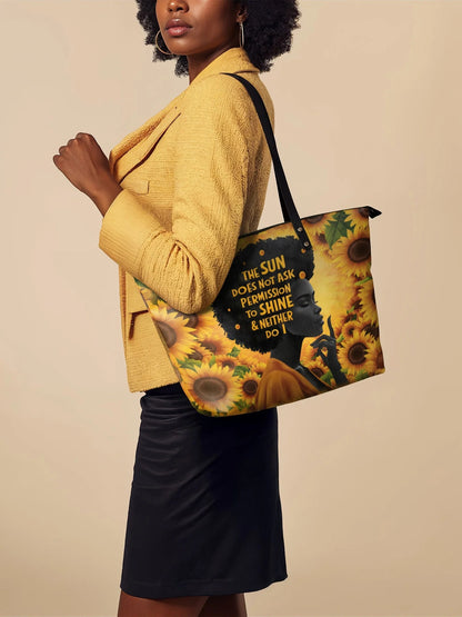 Afroyla "Sunaya" Leather Tote Bag