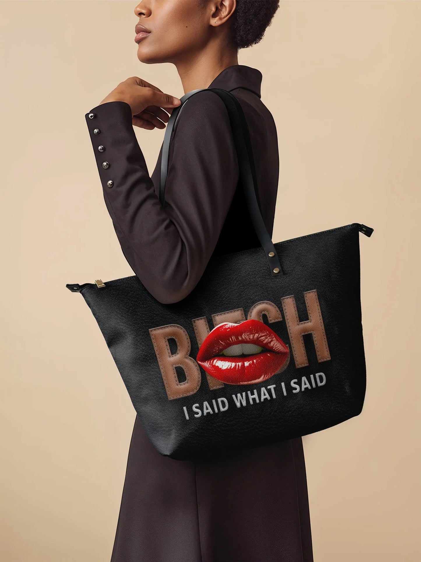 Afroyla "Teyana" Leather Tote Bag