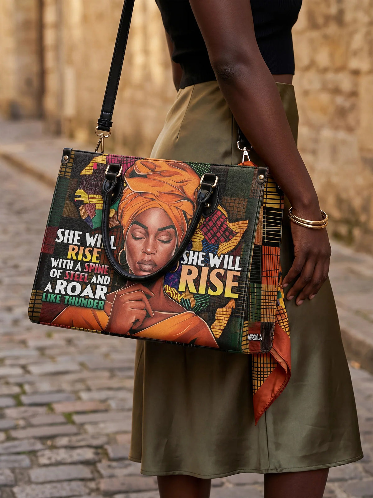 Afroyla "Thundara" Leather Handbag