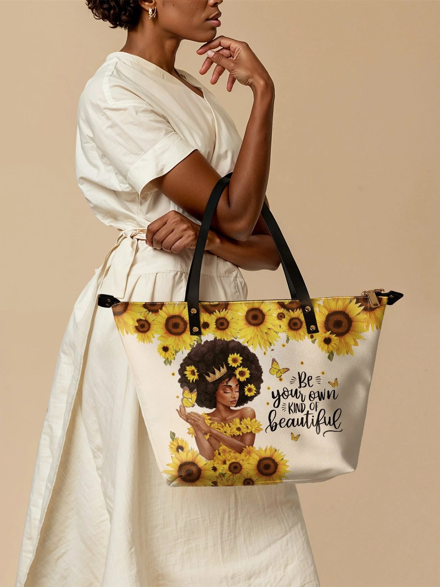 Afroyla "Zuriya" Leather Tote Bag