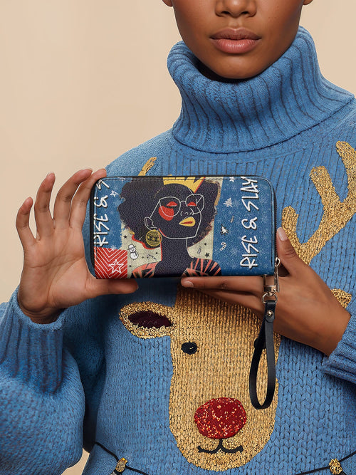 Afroyla "Aina" Blueberry Snow Wallet