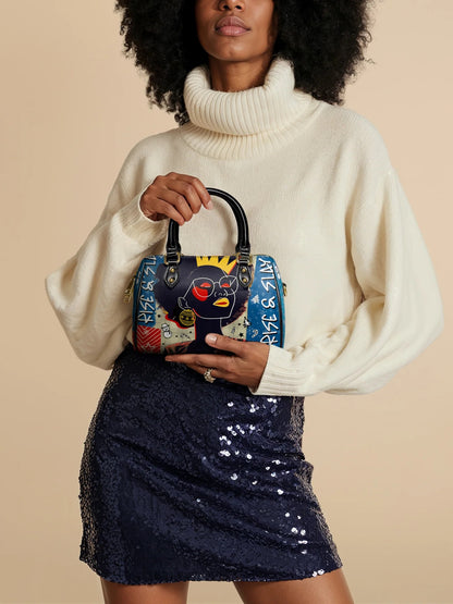 Afroyla "Aina" Blueberry Snow Mini Satchel
