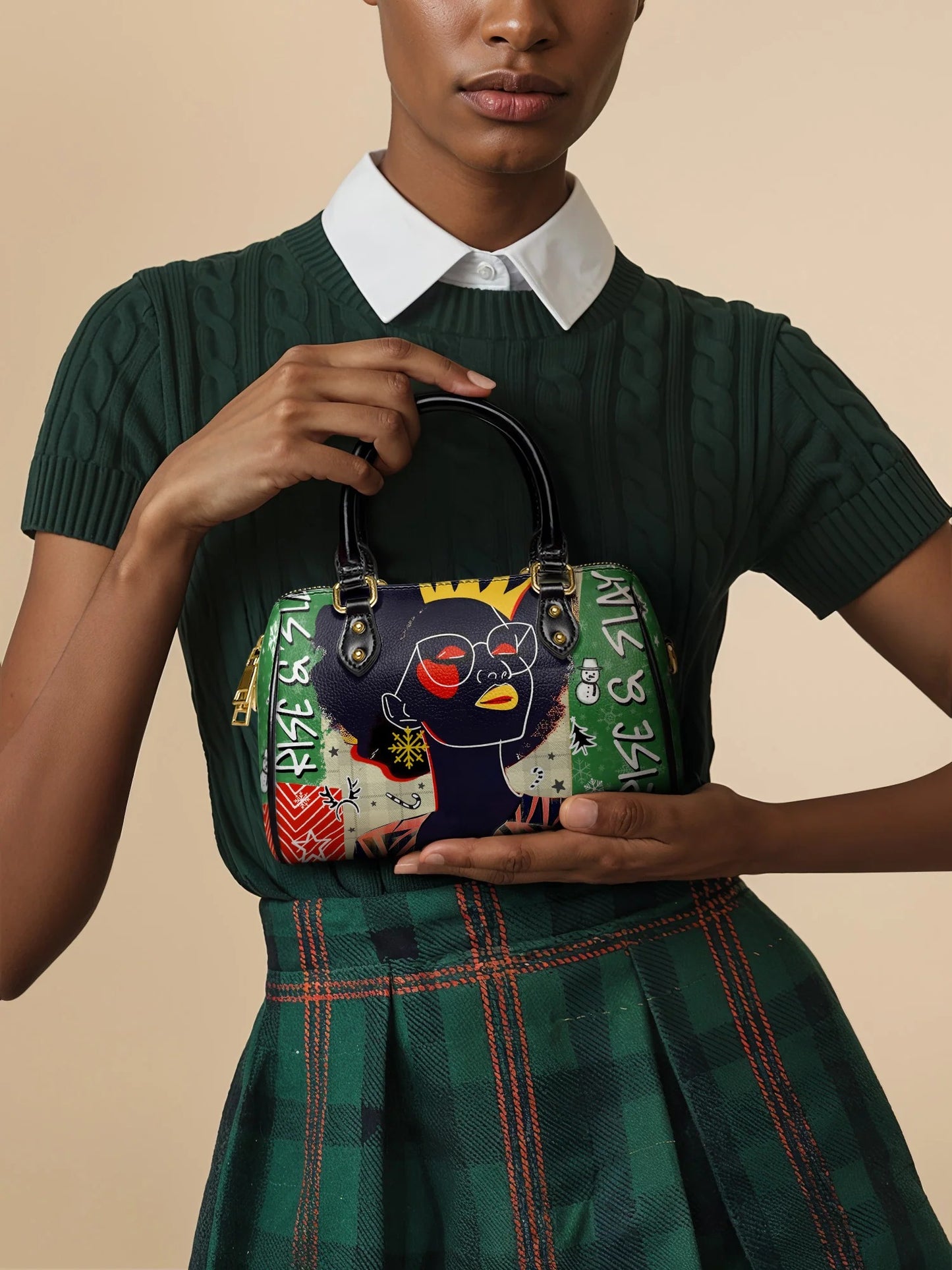 Afroyla "Aina" Lime Pop Xmas Mini Satchel