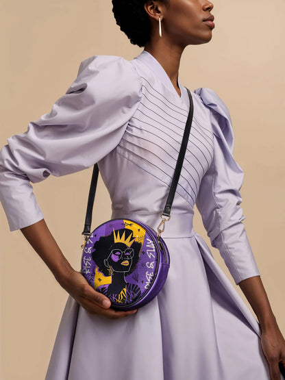 Afroyla "Aina" Grape Soda Circle Crossbody Bag