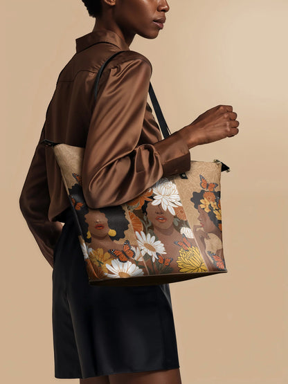 Afroyla "Ayira" Leather Tote Bag