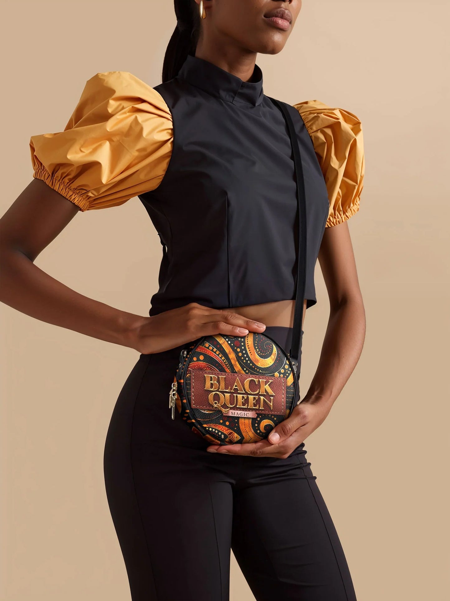 Afroyla "Makeda" Circle Crossbody Bag