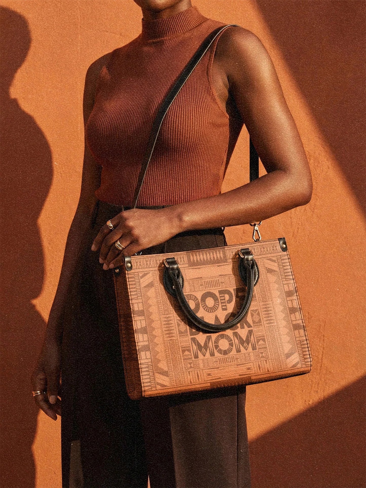 Afroyla "Dope Black Mom" Leather Handbag