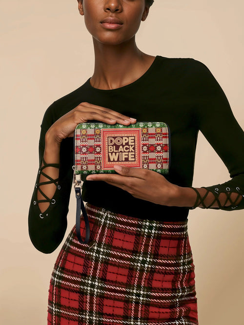 Afroyla "Dope Black Wife" Frosted Pine Wallet