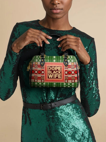 Afroyla "Dope Black Wife" Frosted Pine Mini Satchel