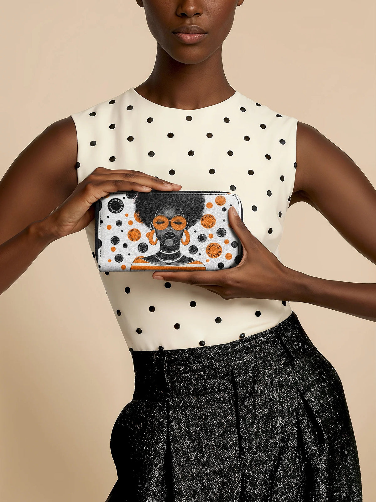 Afroyla "Fahari" Marshmallow Citrus Wallet