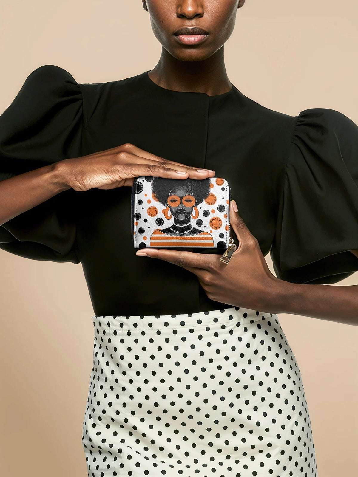 Afroyla "Fahari" Marshmallow Citrus Mini Wallet