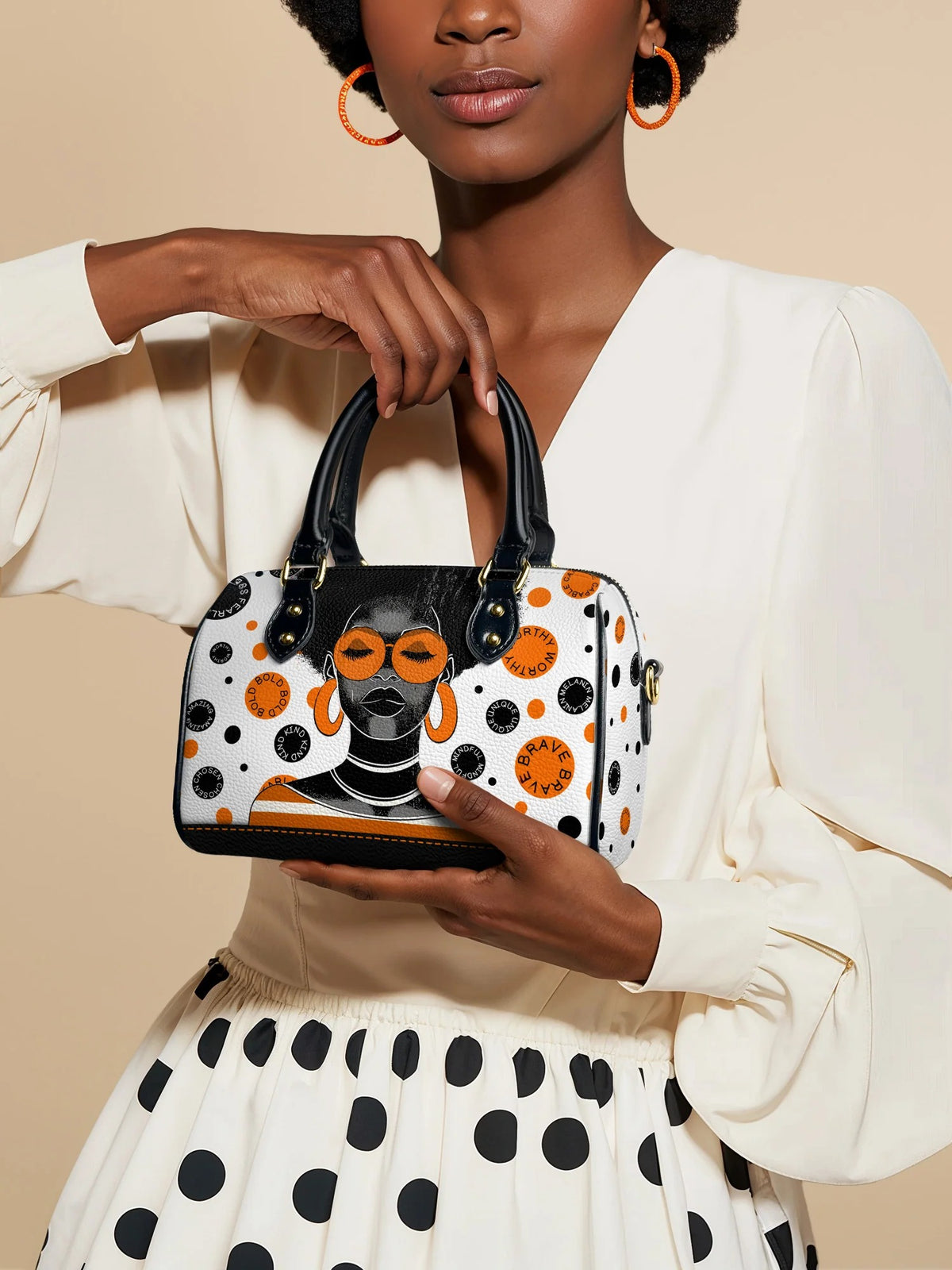 Afroyla "Fahari" Marshmallow Citrus Mini Satchel