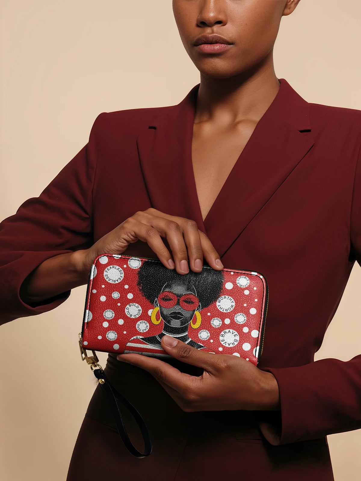 Afroyla "Fahari" Strawberry Pop Wallet
