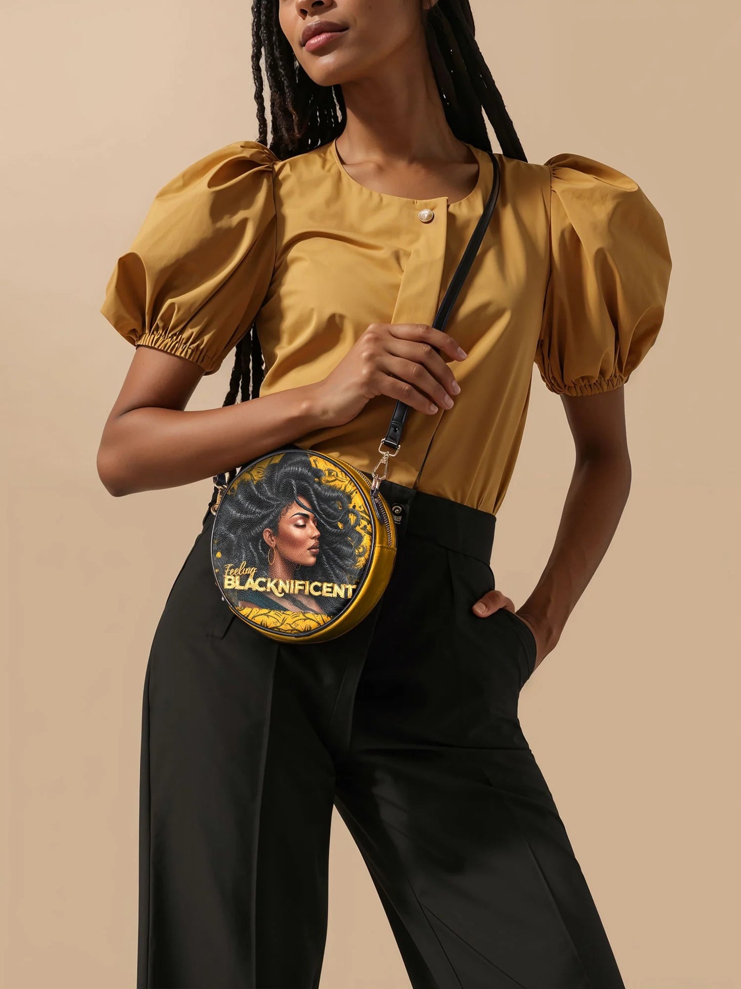 Afroyla "Blacknificent" Circle Crossbody Bag