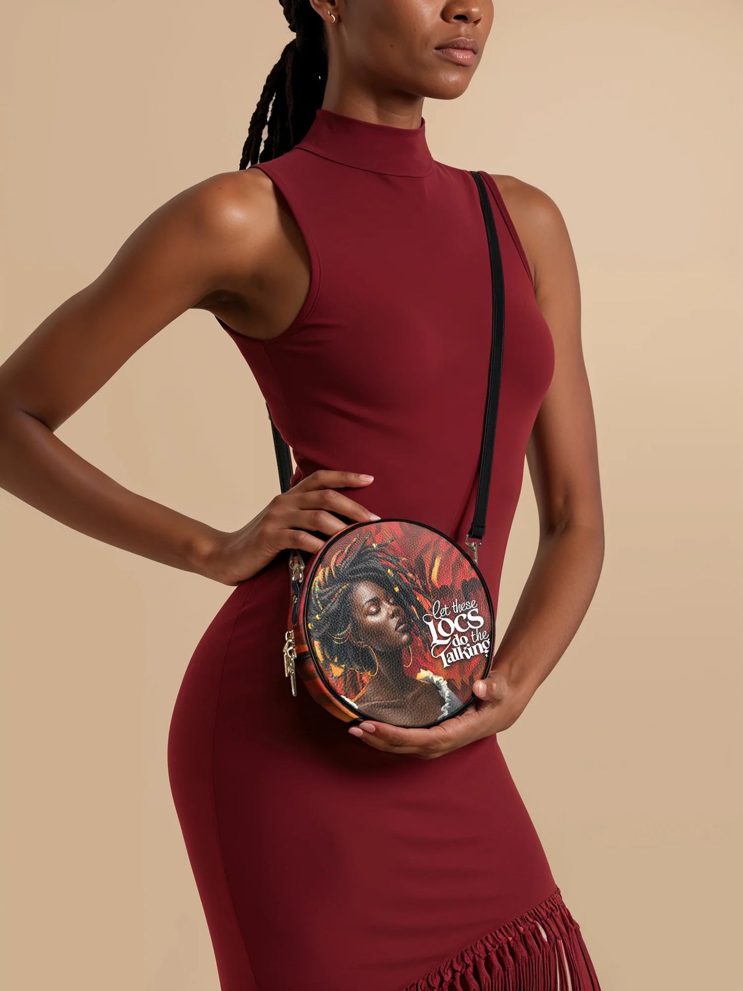Afroyla "Locella" Circle Crossbody Bag