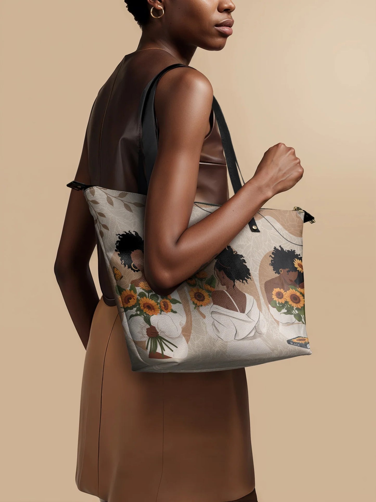 Afroyla "Solina" Leather Tote Bag