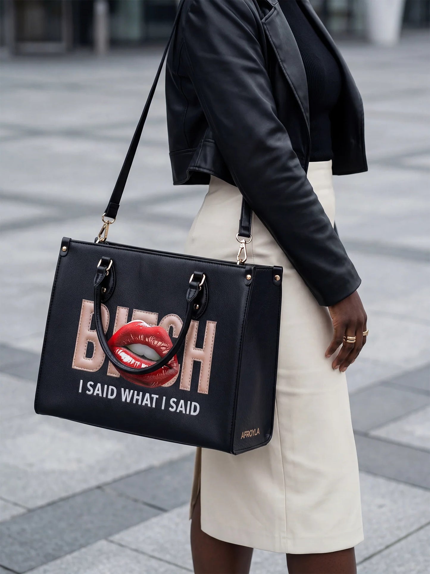Afroyla "Teyana" Leather Handbag