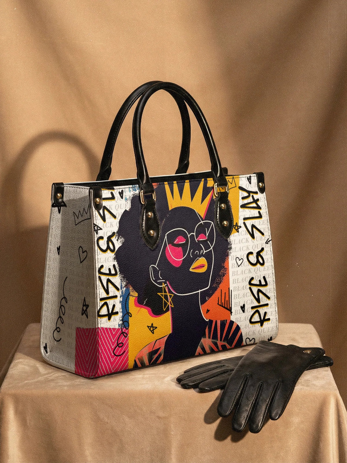 Afroyla "Aina" Coconut White Leather Handbag