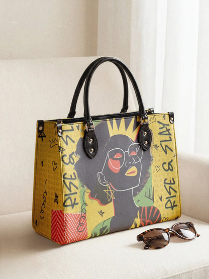 Afroyla "Aina" Lemon Zest Leather Handbag