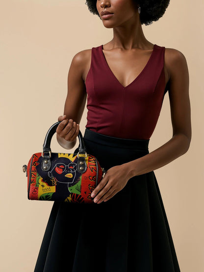 Afroyla "Aina" Flame Red Mini Satchel