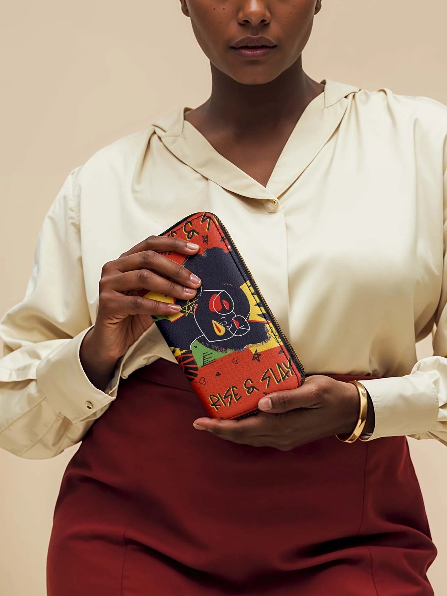 Afroyla "Aina" Flame Red Wallet
