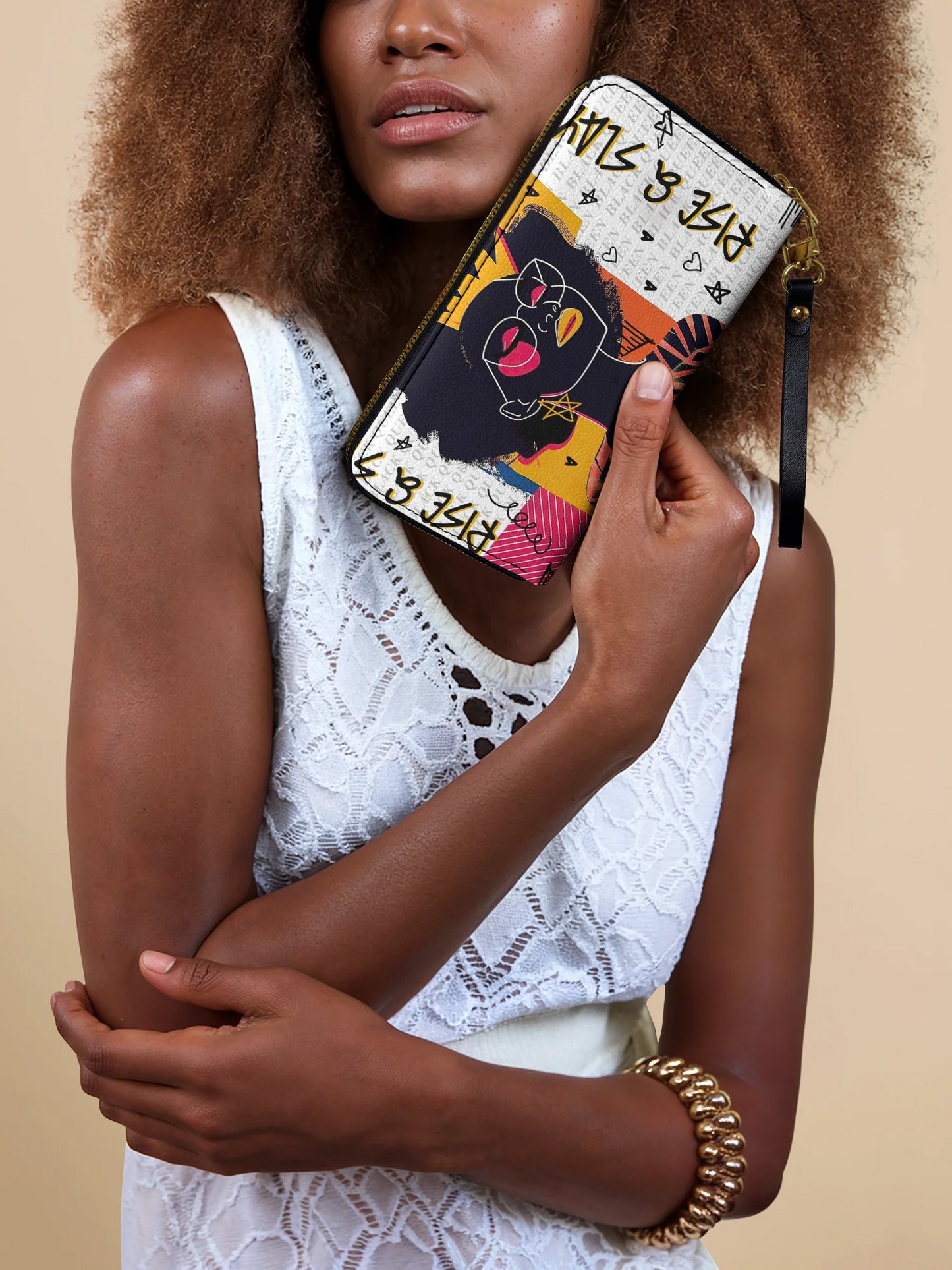 Afroyla "Aina" Coconut White Wallet