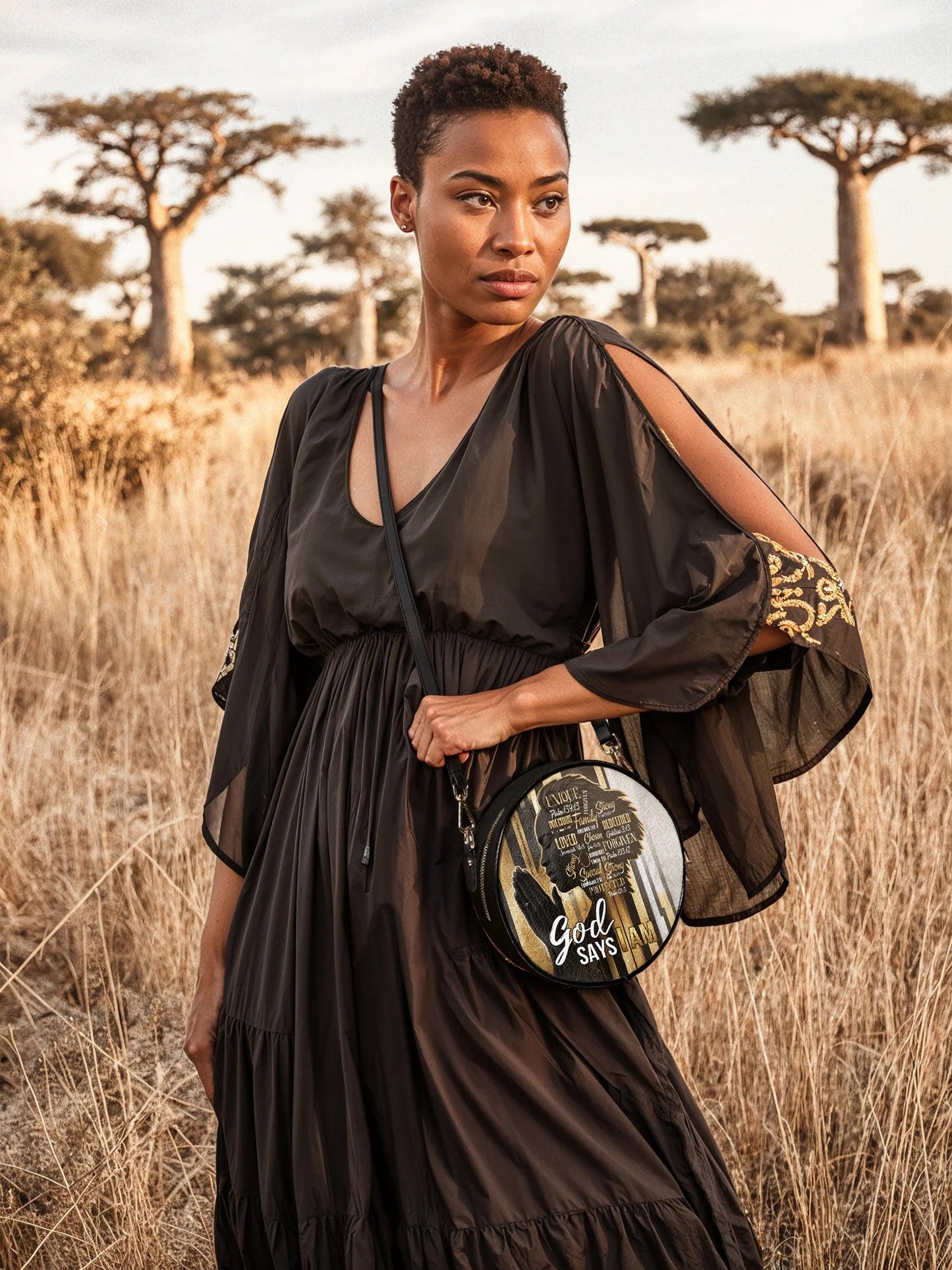 Afroyla "Amara" Circle Crossbody Bag