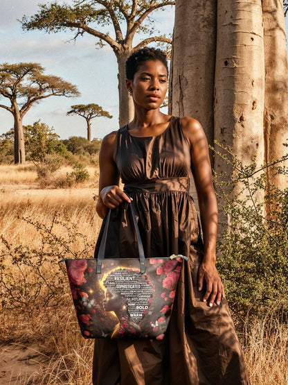 Afroyla "Aurenna" Leather Tote Bag