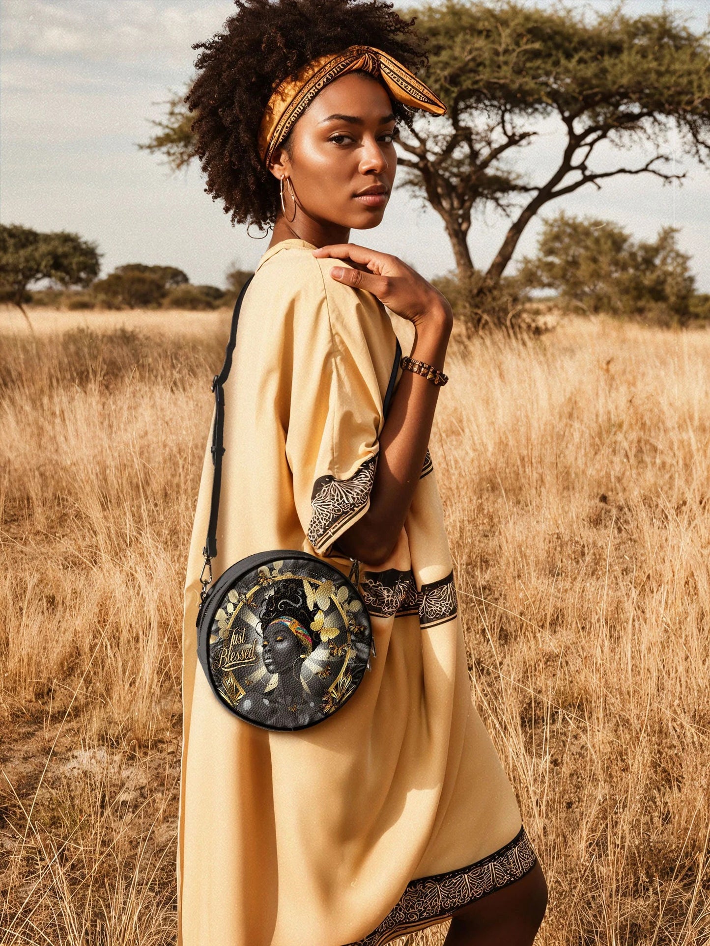 Afroyla "Barakaya" Circle Crossbody Bag