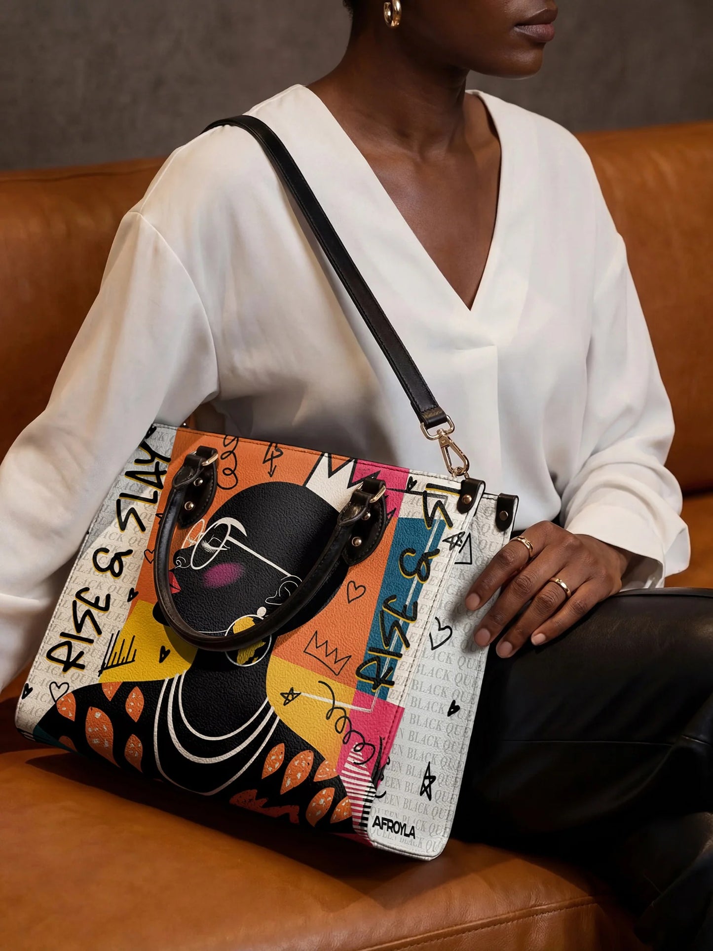 Afroyla "Baridi" Leather Handbag