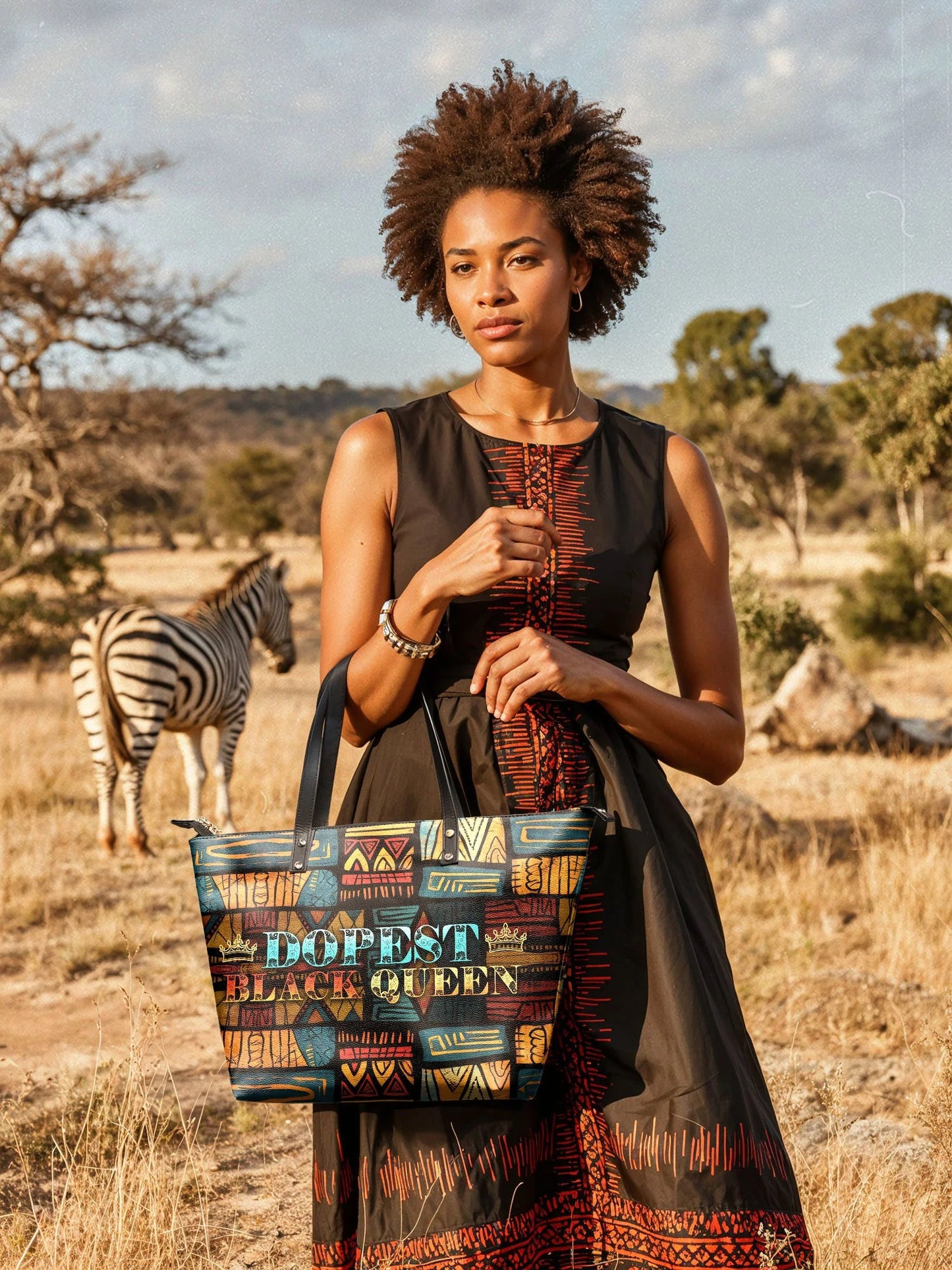 Afroyla "Dopeya" Leather Tote Bag