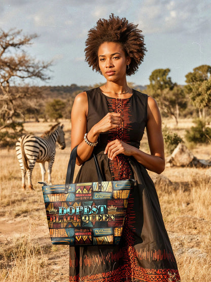 Afroyla "Dopeya" Leather Tote Bag
